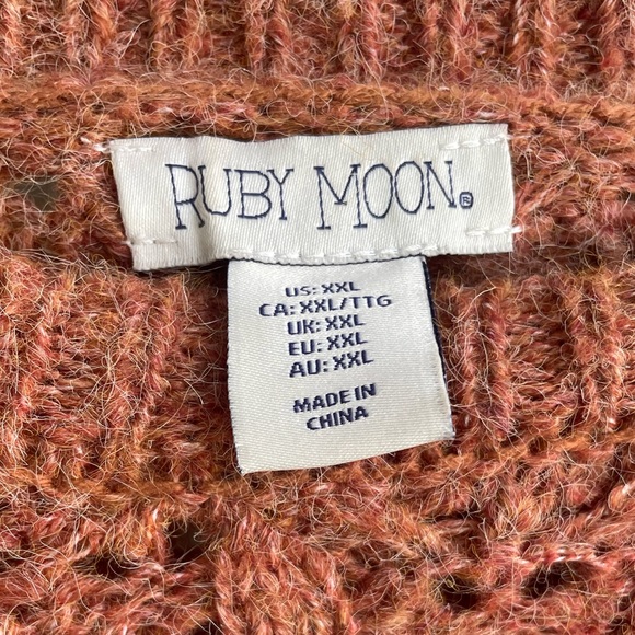 Ruby Moon Fall knit Sweater burnt orange XXL fit more like a large - Picture 3 of 3